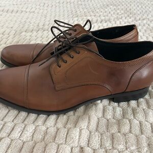 Aldo Men's Brown Leather Derby Shoes